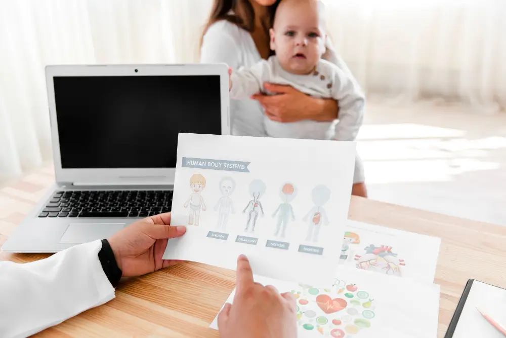 Parentage timeline aligned with clinical steps