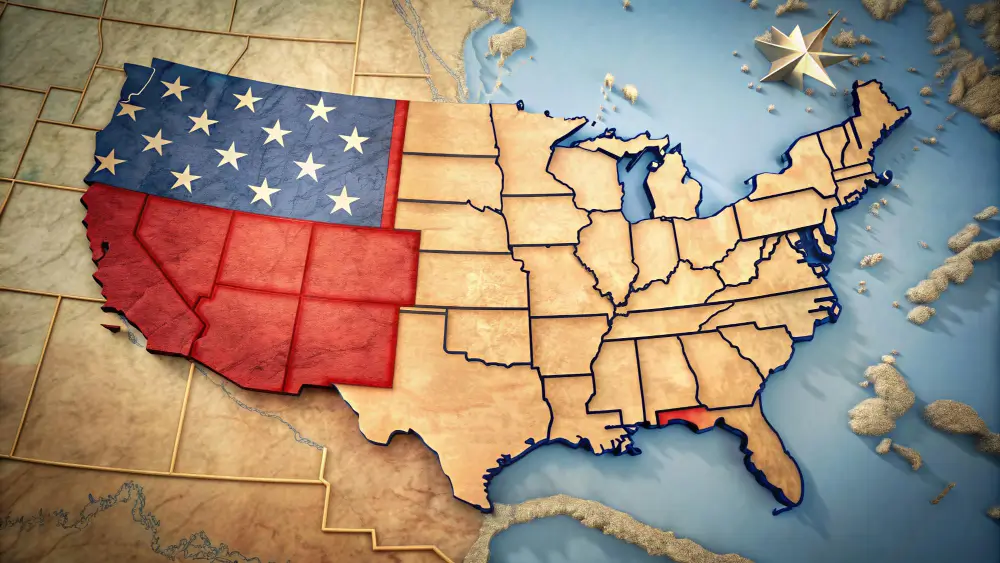U.S. map highlighting states with favorable surrogacy laws.