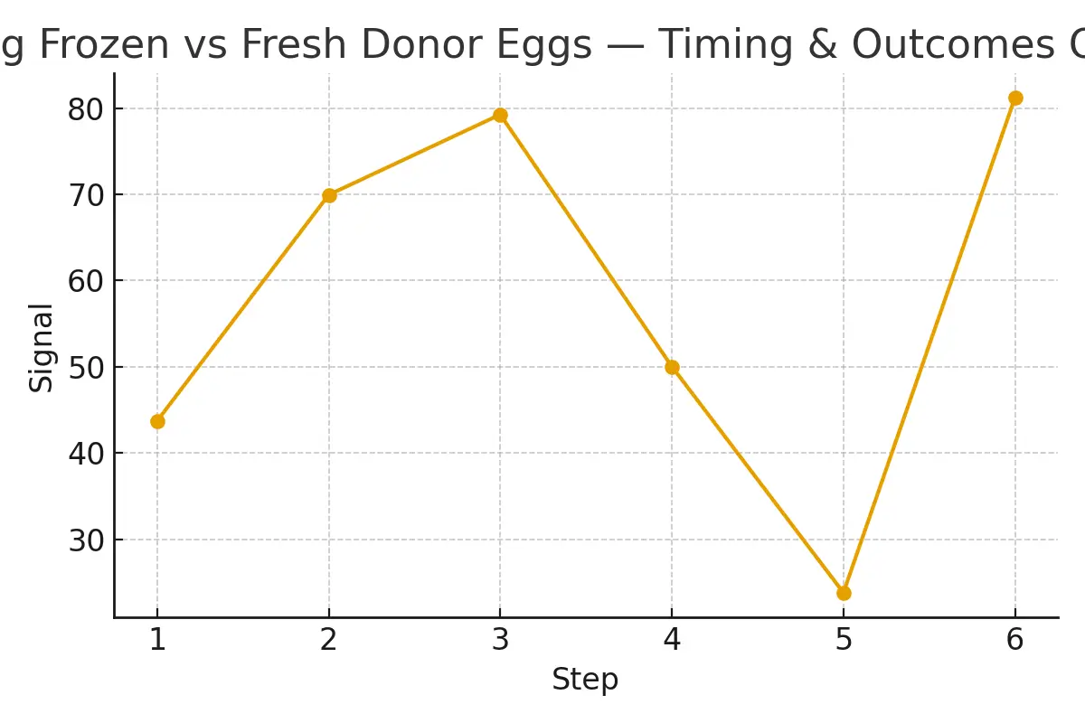 Using Frozen vs Fresh Donor Eggs — Timing & Outcomes