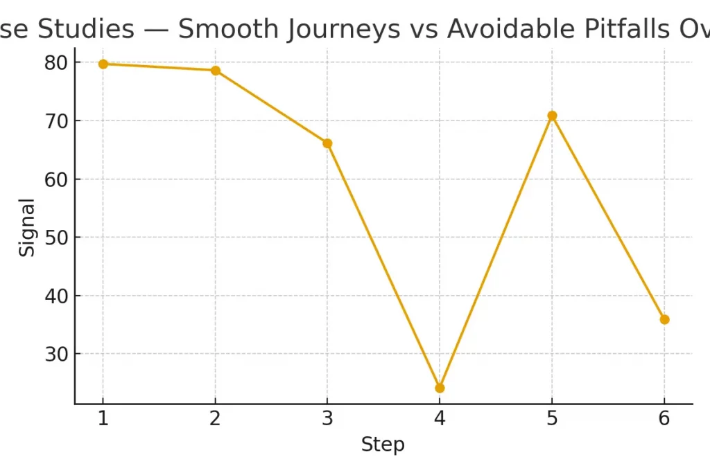 Case Studies — Smooth Journeys vs Avoidable Pitfalls