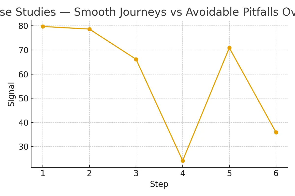 Case Studies — Smooth Journeys vs Avoidable Pitfalls