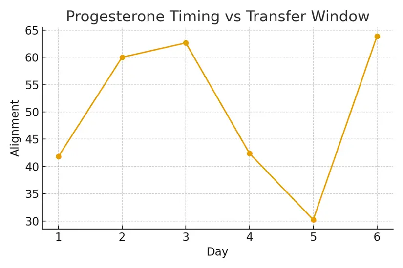 Same‑Day Progesterone — Adjusting Transfer Plans — illustrative.
