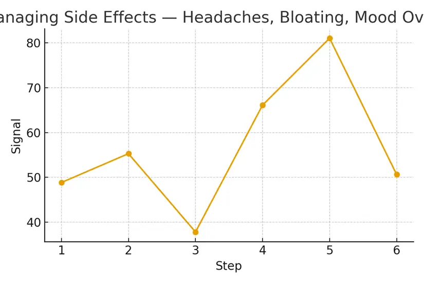 Managing Side Effects — Headaches, Bloating, Mood — illustrative