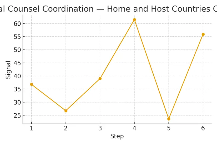 Legal Counsel Coordination — Home and Host Countries — illustrative.