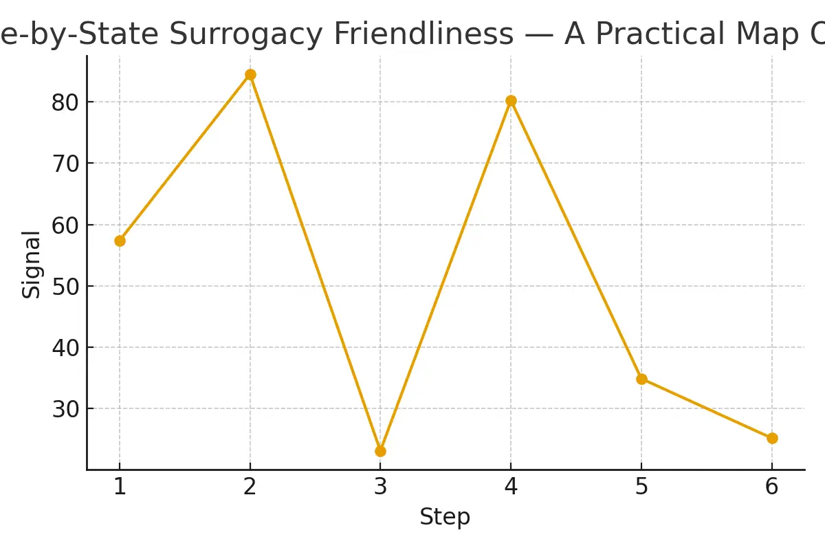 State‑by‑State Surrogacy Friendliness — A Practical Map