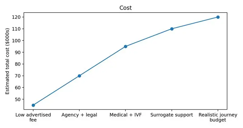 Visual decision aid for surrogacy cost transparency: how to read agency pricing without surprises.