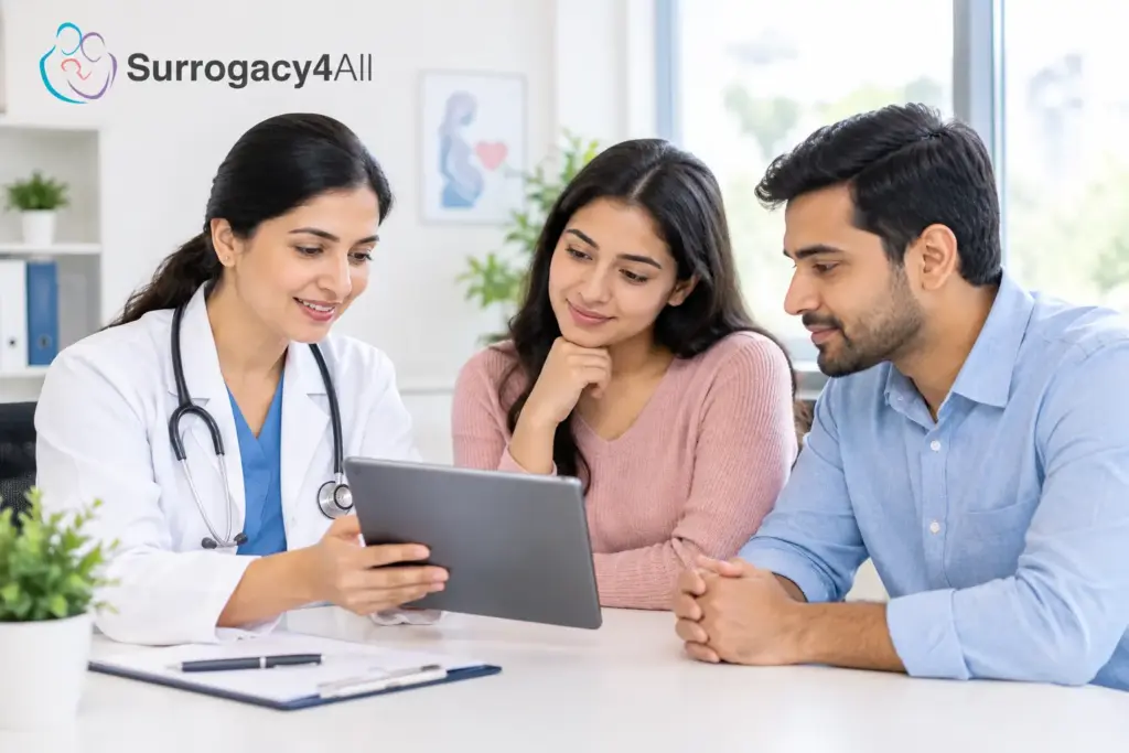 Physician-led surrogacy consultation with intended parents