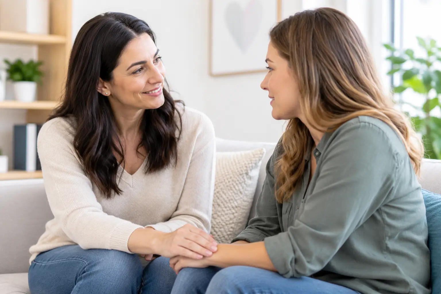 Surrogate discussing agency options and compensation packages